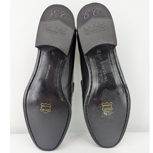 Regal Executive Club Black Leather Bit Loafer Mens 9.5 B Dress Shoe Preppy main image 5